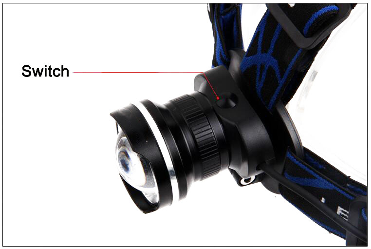 Factory direct 18650 fisheye headlights zoom XML-T6 light head light fishing head riding headlights