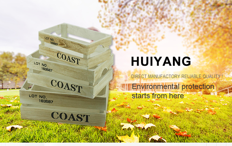 Factory Hot Selling Cheap Eco-friendly Crates Wholesale Square Wood Crate