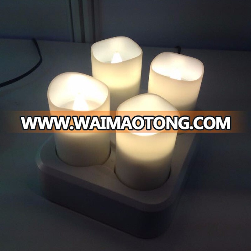 Indoor Decoration Led Tea Cup Candle Light With Inductive Charging