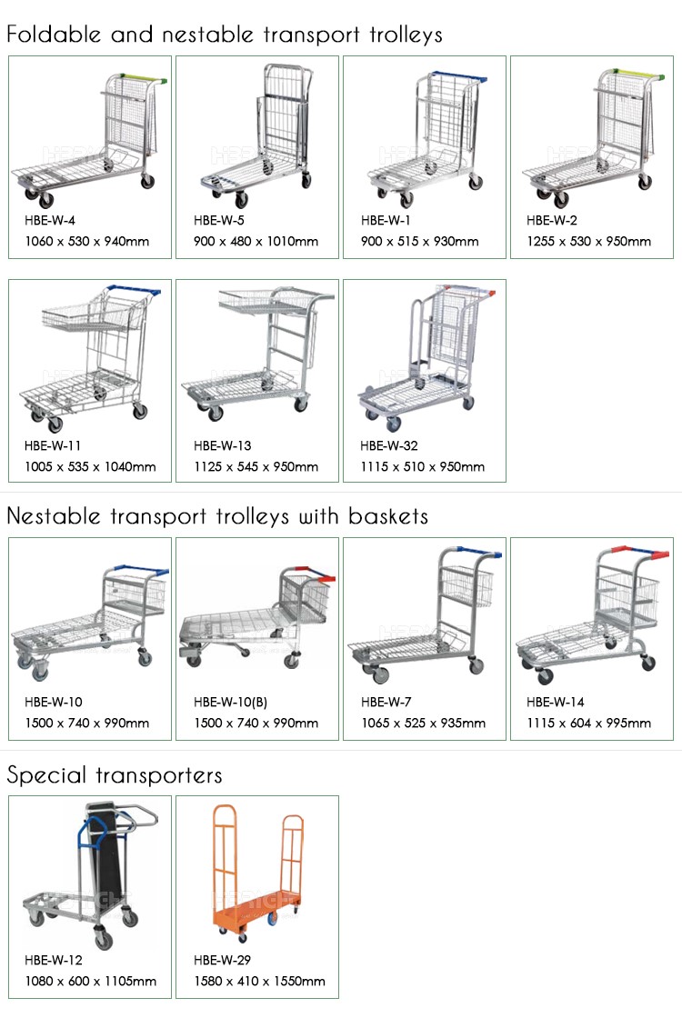 warehouse Metal Hand Storage shopping cart