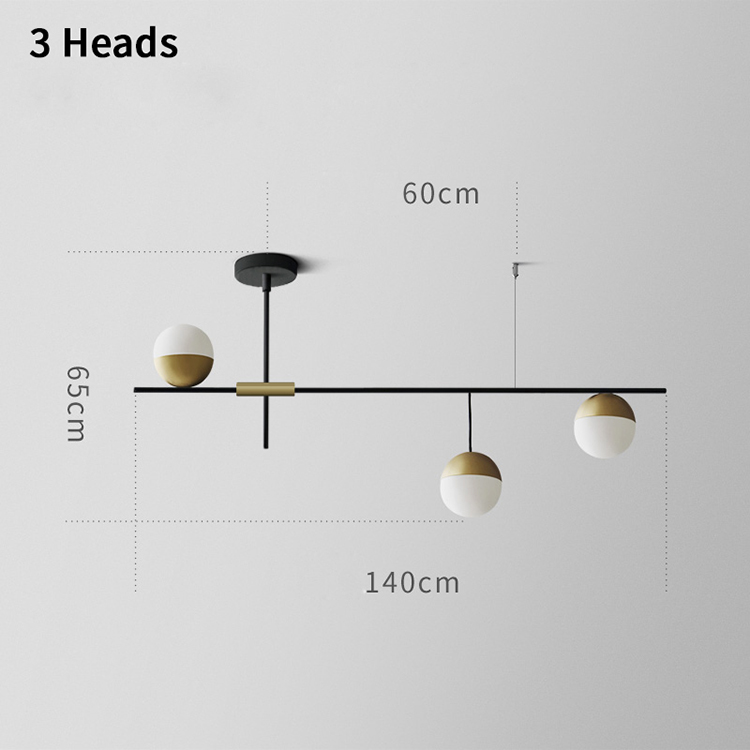 Modern Indoor Luxury Decorative pendant light Creative Personality Glass Ball China Chandelier