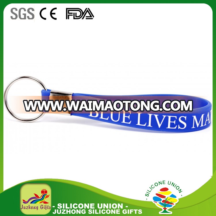 Promotion Custom Logo Silicone Wristband Keychain