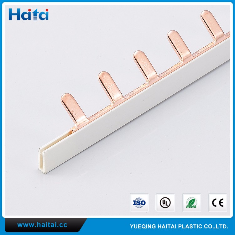 Haitai Brand Neutral Copper Busbar 1.8mm 1P 125A Comb Bars Connector