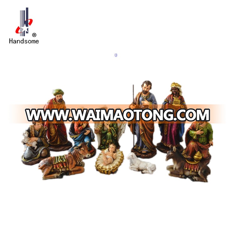 Hot selling Polyresin Christmas Decoration Nativity Set Indoor Resin Cribs