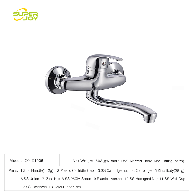 Wholesale cheap price single hole handle wall mounted  kitchen tap