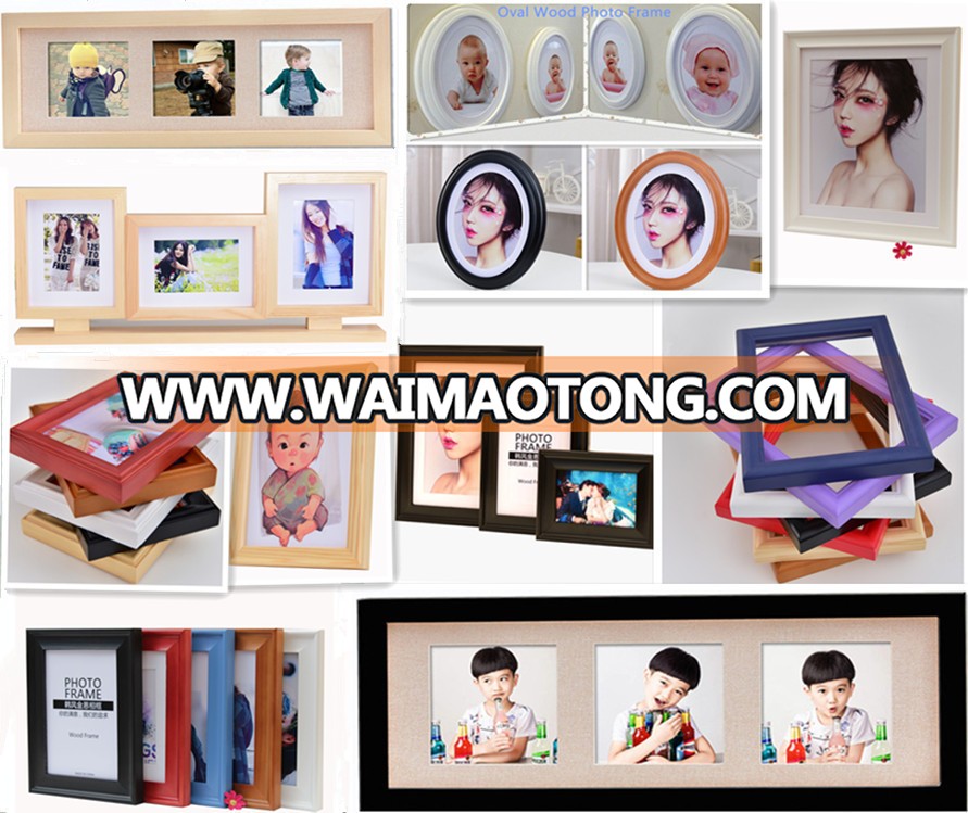 wooden photo frame 25x35 custom / cheap oil painting photo frames of high quality