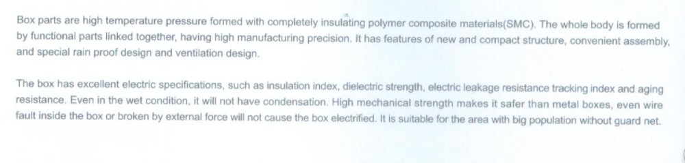 SMC all-metal power distribution cabinet