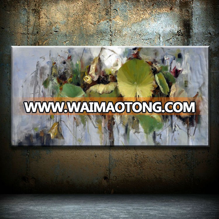 The new beautiful decoration modern flowers painting on canvas