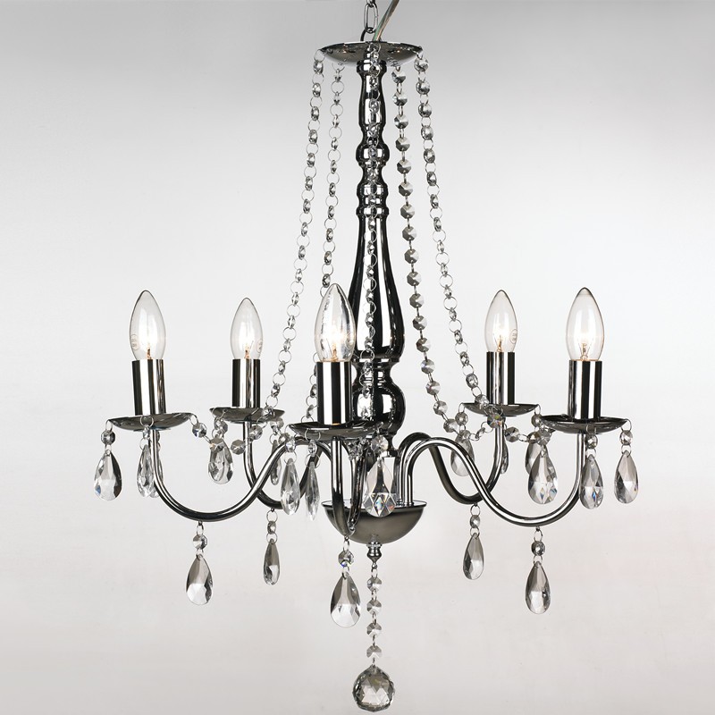 Wholesale modern chrome 5L/6L/8L candle chandelier crystal chandelier NS-120186