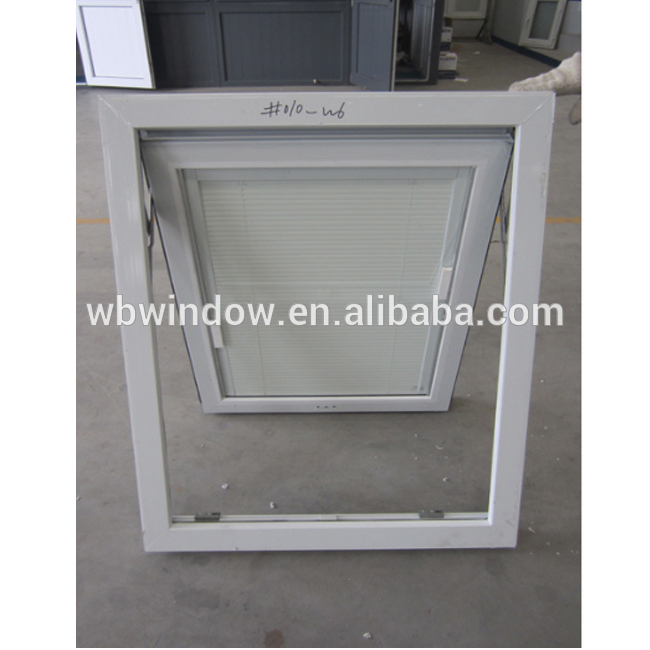 PVC double glazed awning windows with blind inside