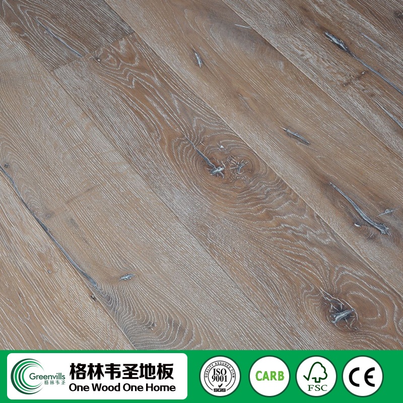 Knotty Rustic grade European oak engineered wood flooring prices