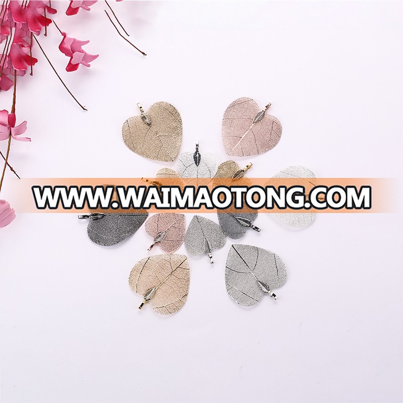 seminal leaf promotion fashionable rose gold heart design china jewelry wholesale