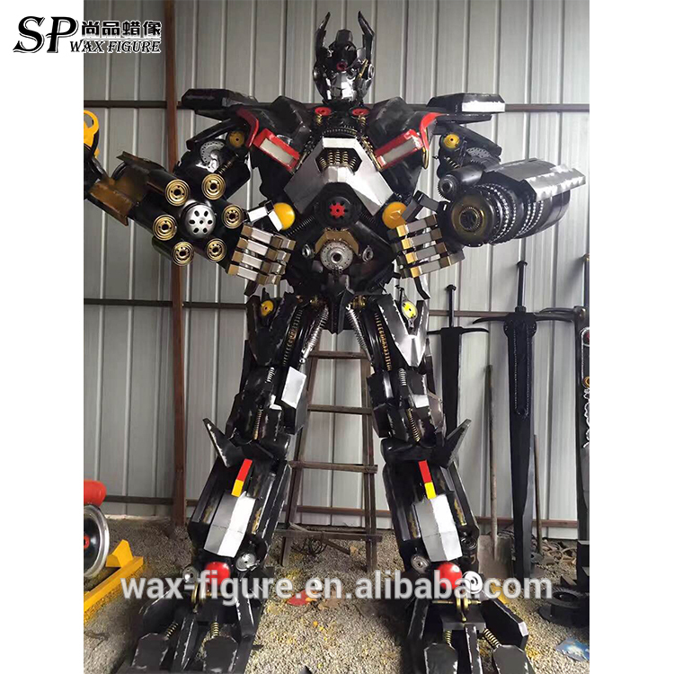 Hot sale Outdoor iron robot transformers statue for sale