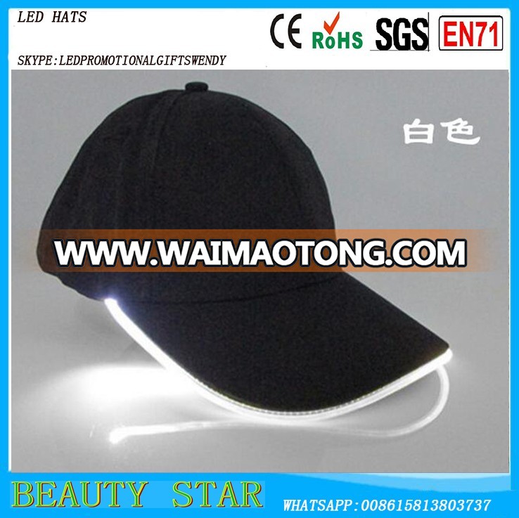 Promotion LED hat,new fashion Led flashing hat for party,Logo customized led hats China factory