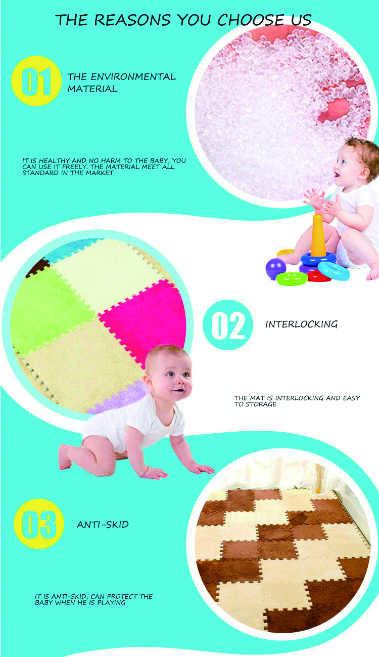 Eva baby play puzzle mat floor mat for laminate flooring