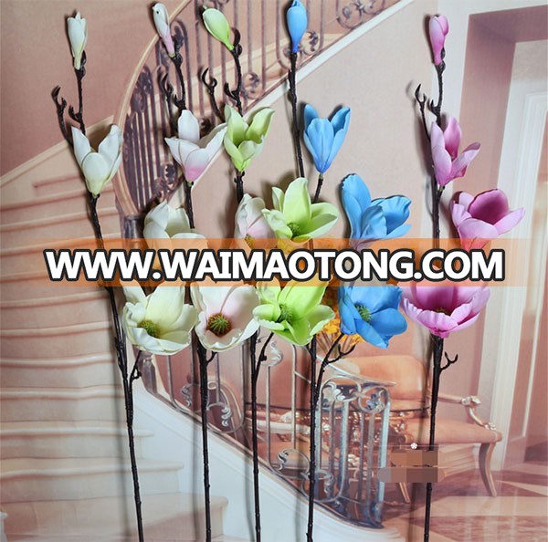 Wholesale silk artificial magnolia flower for wedding decoration