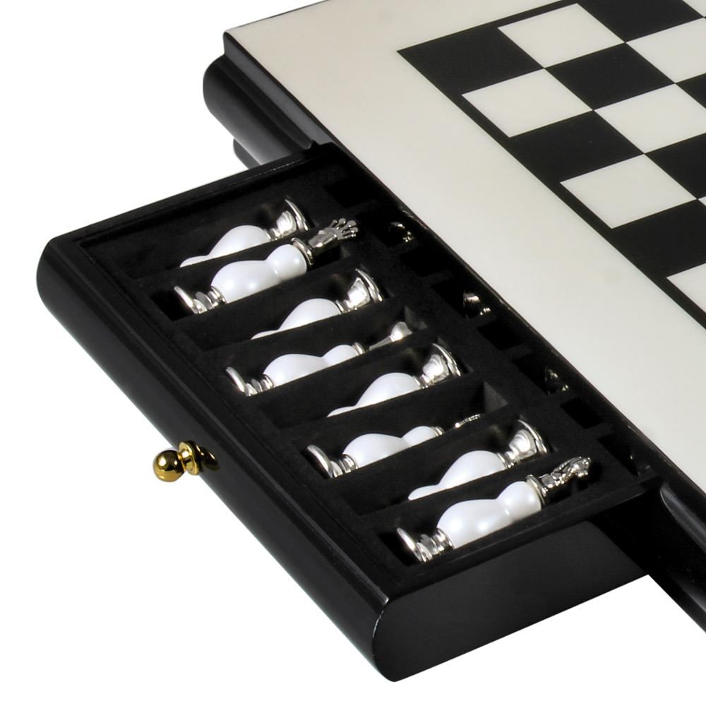 New arrived retro metal chess set metal chess pieces for home