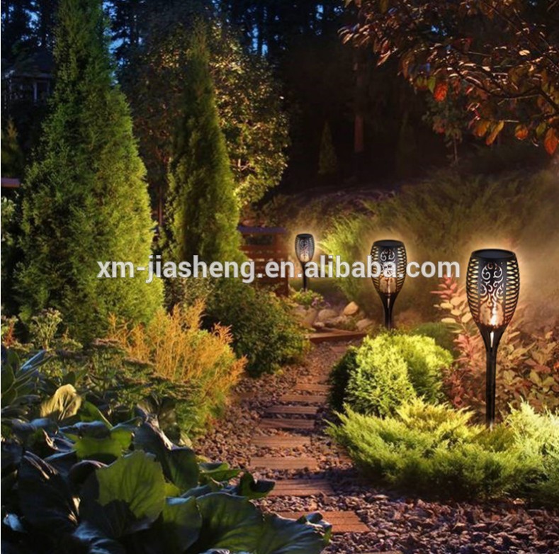 Factory Direct selling LED Solar outdoor Peach shaped cracked Ball garden Lamp Solar Torch Glass Ball pathway light