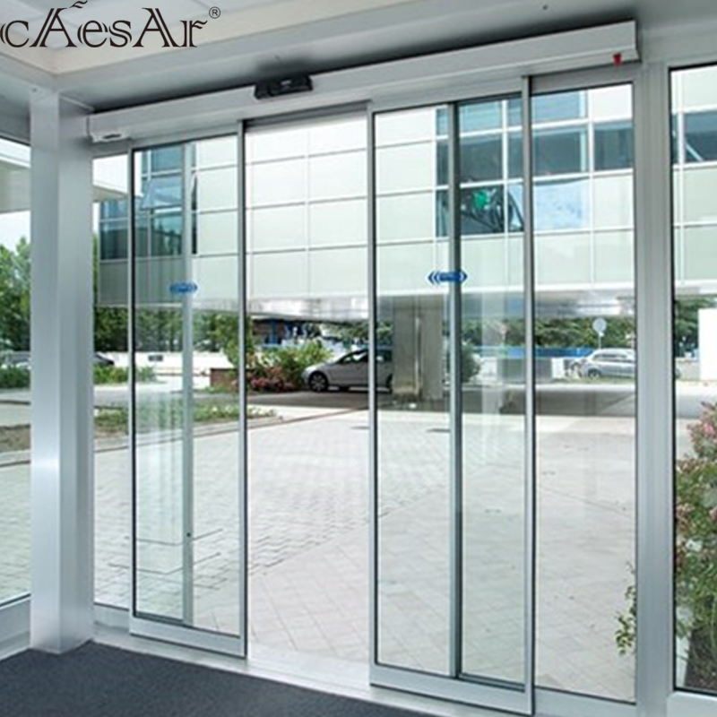 China Supplier Caesar  UK standard  Cafe Shopping Mall  Durable Automatic  Sliding Glasses  doors  price list