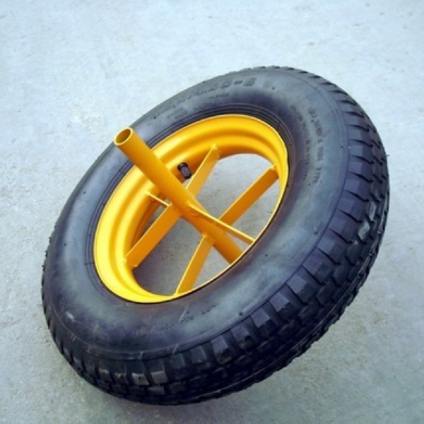 Pneumatic Tyre steel rim wheelbarrow rubber wheel 3.00-8