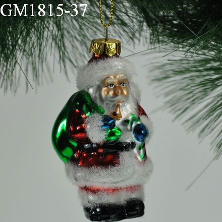 2019 Wholesale Glass Ornament Christmas Hanging Decoration Customized