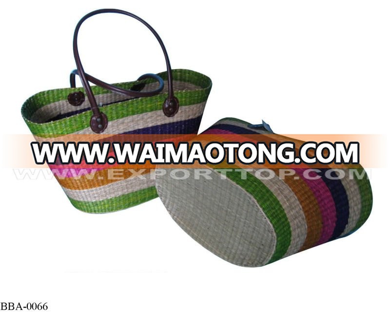 Hot-sale natural sea grass handle bags (Skype : July.etop)