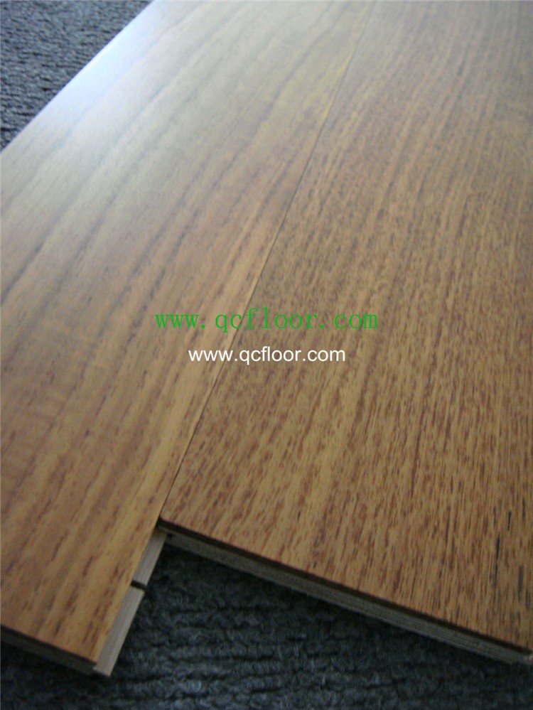 high quality square edged parquet Teak AB grade 2 layer flooring