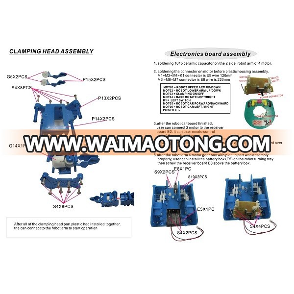 Self Assembly electronics DIY Robot kit