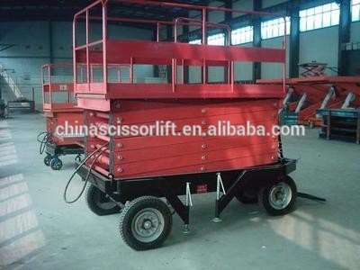 Electric scissor lift four wheels mobile scissor lift manual full rise scissor lif WLY0.5-10