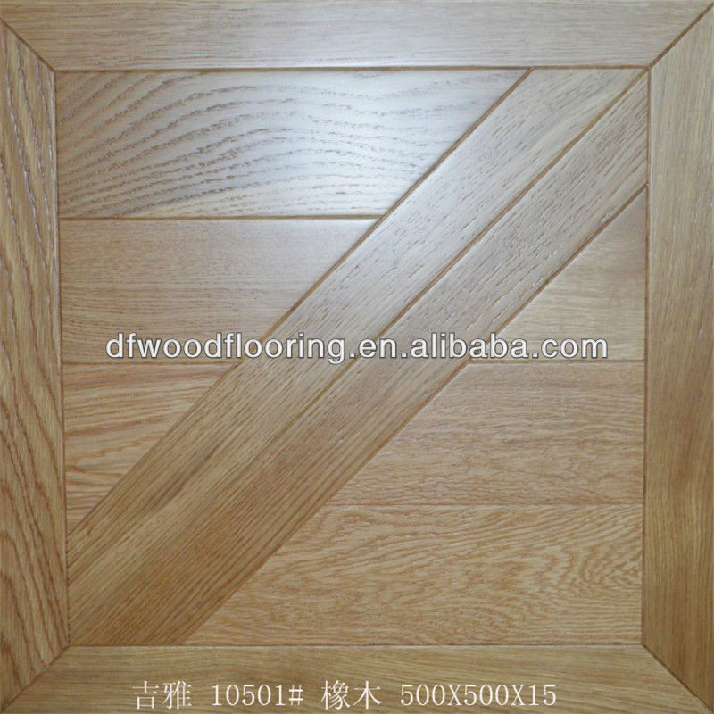 Straight Crown Natural Oak Multilayer Engineered Parquet Wood Flooring