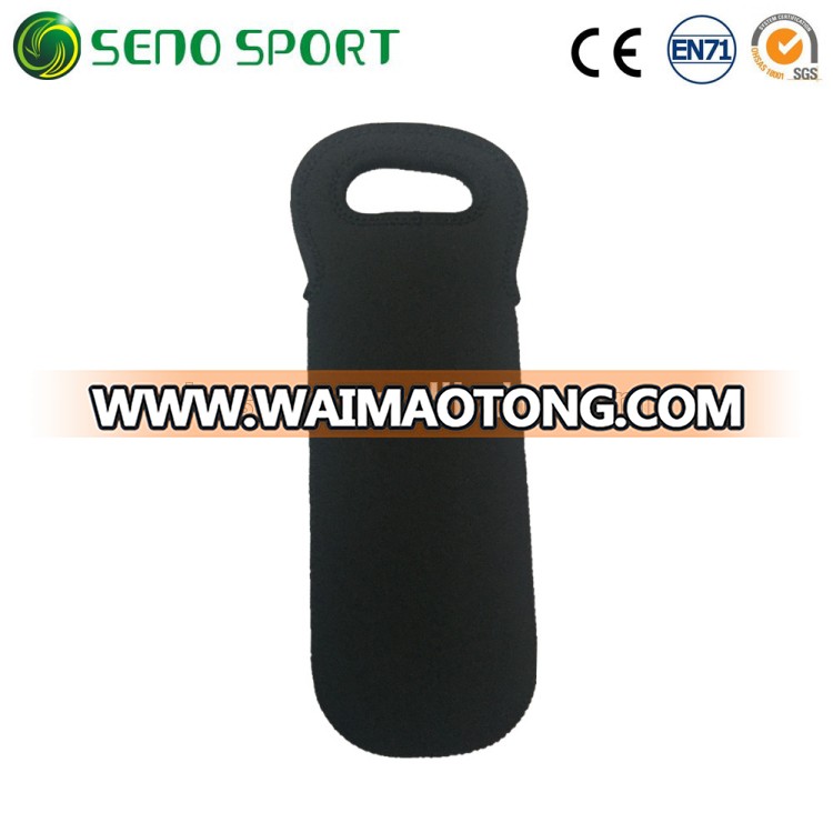 Promotional Neoprene Collapsible Black Wine Bottle Cooler