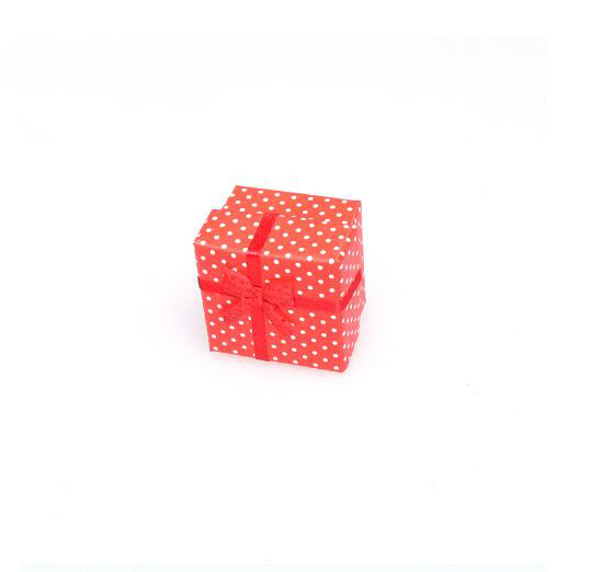 Hot Selling Small Dot Cardboard Ring Box Jewelry Display Packaging Gift Box