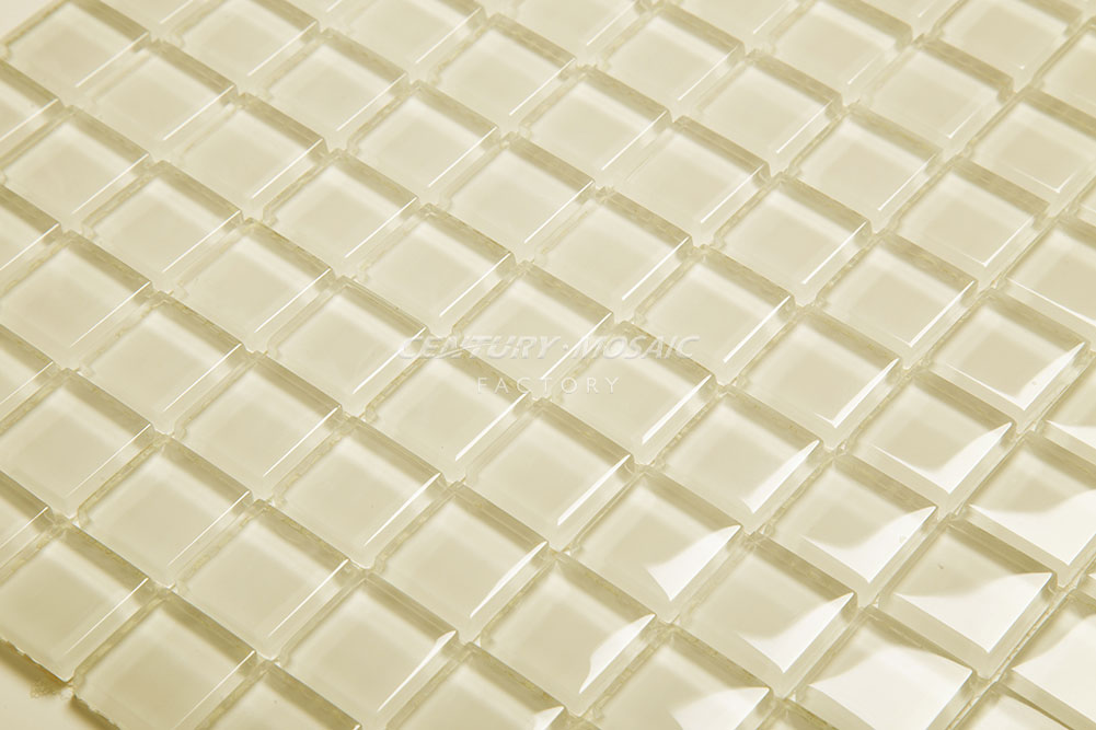 Hot Sale Good Quality Fluorescent Yellow Glass Mosaic Pool Tile