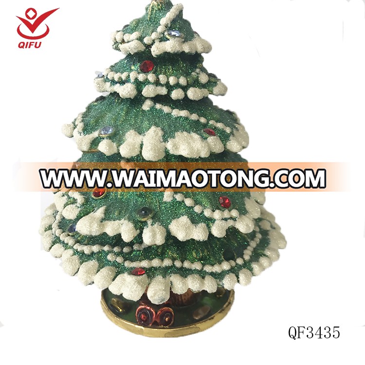 metal snowing christmas tree for gifts