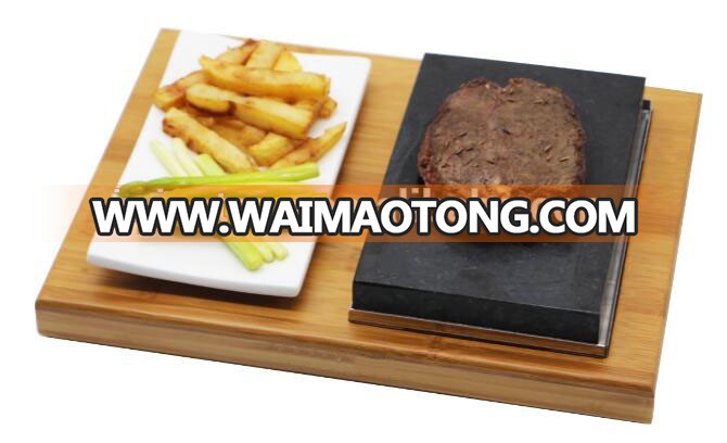 Black Steak Grill Stone Plate Hot Stone Grill