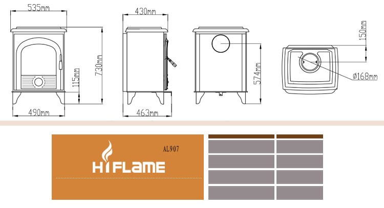 China Supplier Steel Plate Wood Burning Stove room heater for home AL907