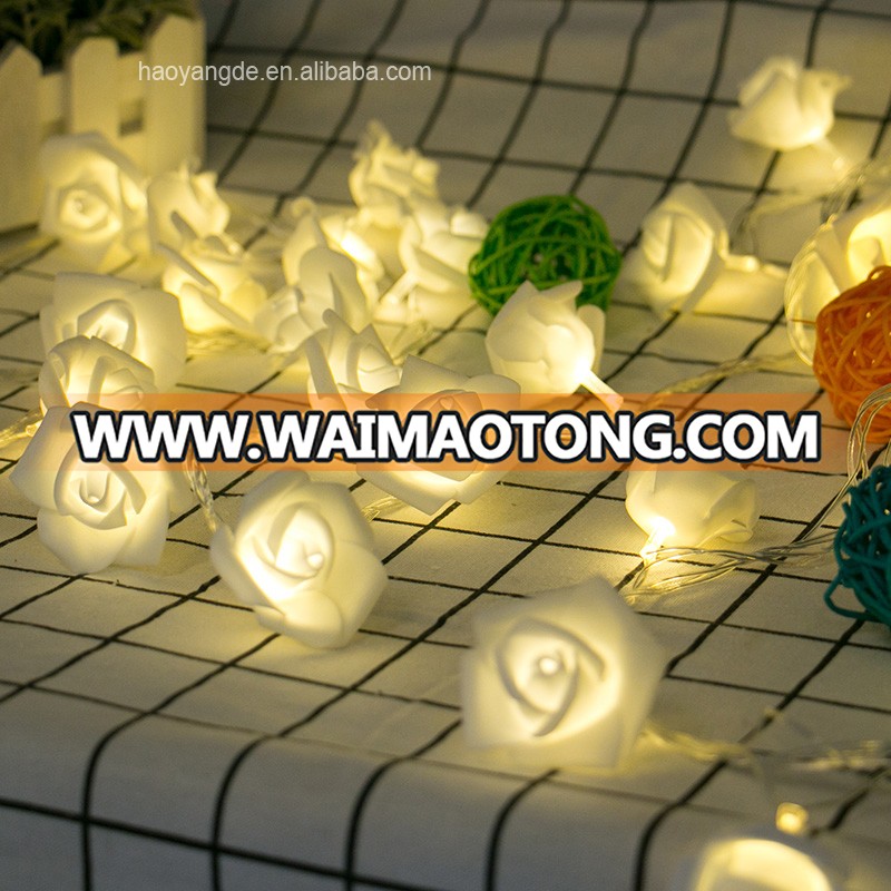 Christmas decoration Light LED Rose Blossom String luminarias Garland Wedding Holiday Lights