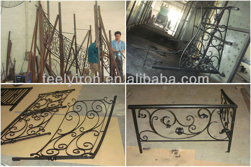 wrought iron railings for interior stairs FH-024