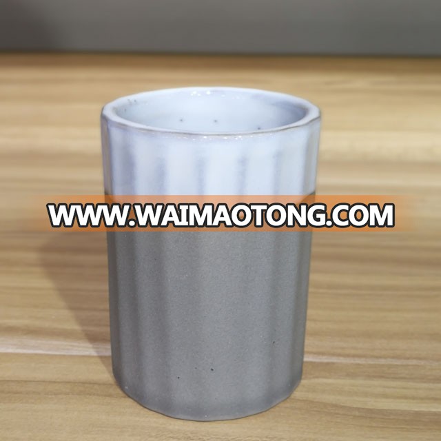 wholesale grey and white custom ceramic candle jar 122*100cm