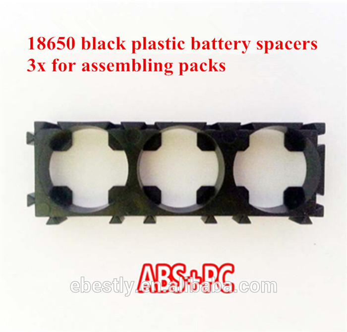 Sell the 18650 black plastic battery spacers 3x for assembling packs 18650 battery holder spacer & 26650 battery holder spacer