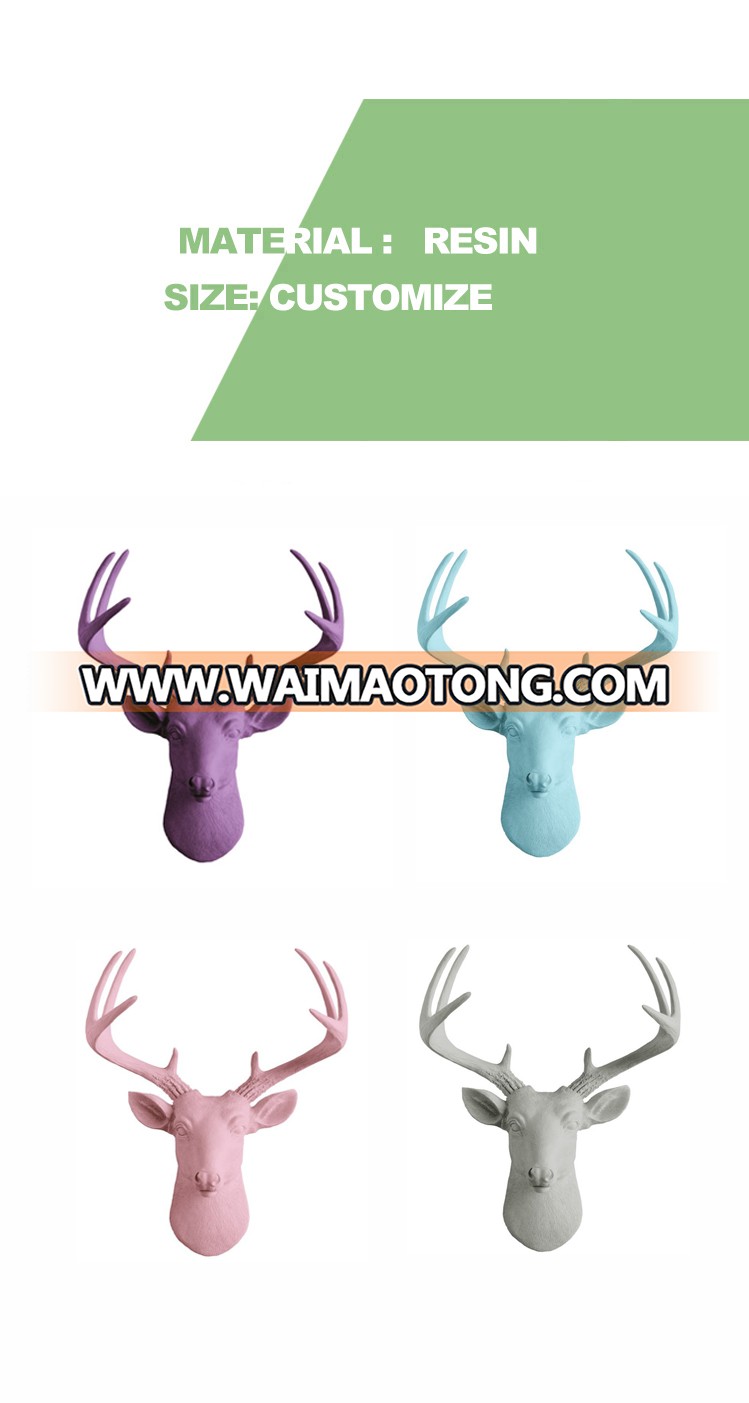 Wholesale Wall Hanger Sculpture Animal Statues 3d Deer Head