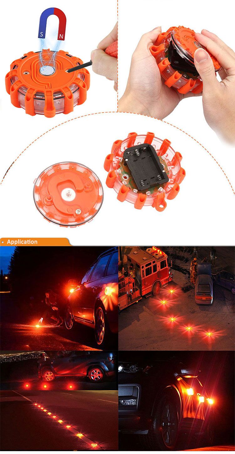 Waterproof Car Emergenty help flash light Traffic Warning safety light with magnet