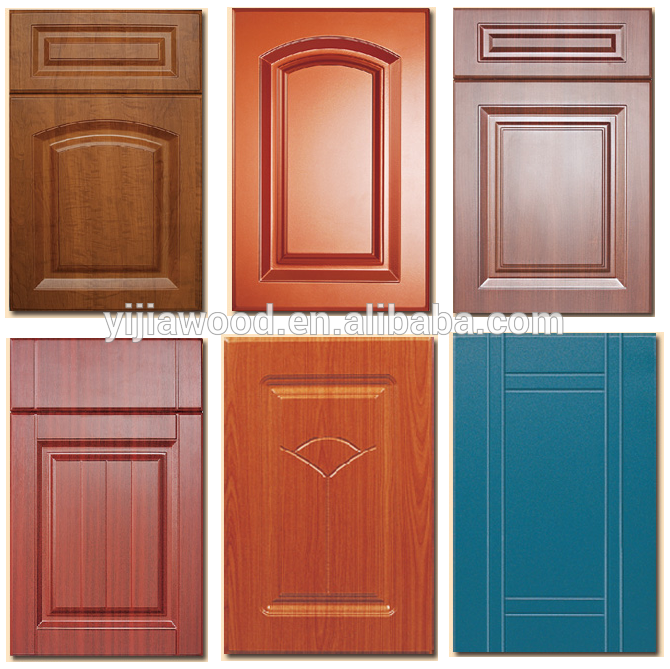 MDF cabinet doors faced by PVC