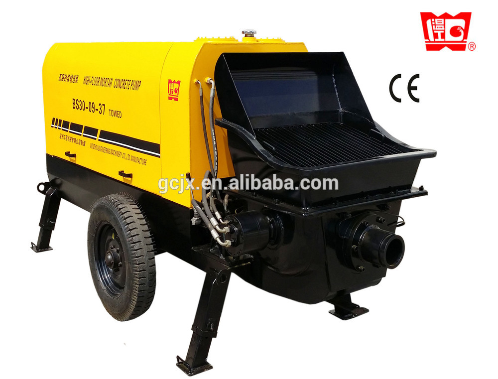 small concrete hydraulic piston stationary trailer pump shotcrete spraying machine