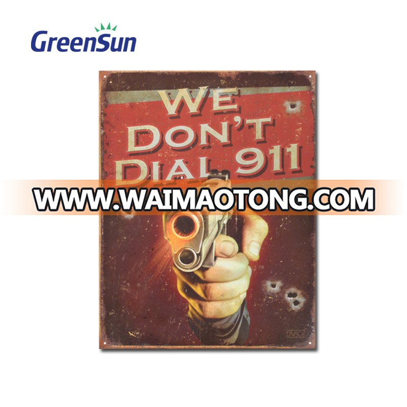 High Quality Novelty Vintage Sign Metal Bar Tin Signs Army Tin Sign