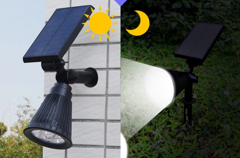 Colorful 4LED Solar Outdoor Waterproof RGB Garden Courtyard Ground Lawn Spotlight Landscape Light