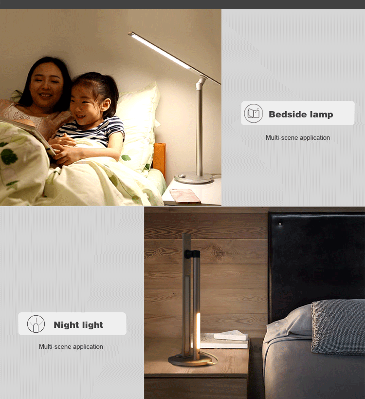 Lampat dimmable led desk lamp 3 lighting modes aluminum Alloy  table lamp led night light