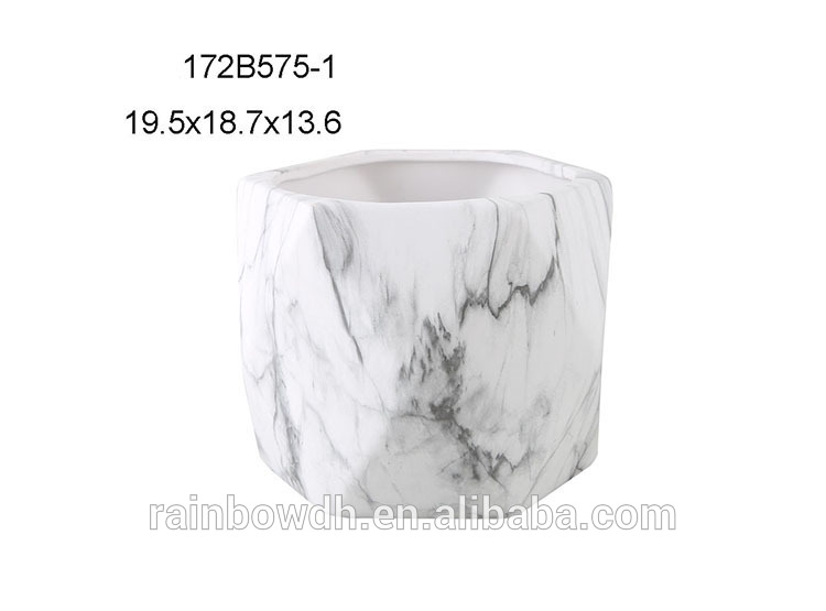 White Ceramic Flower Pot Indoor for Plants