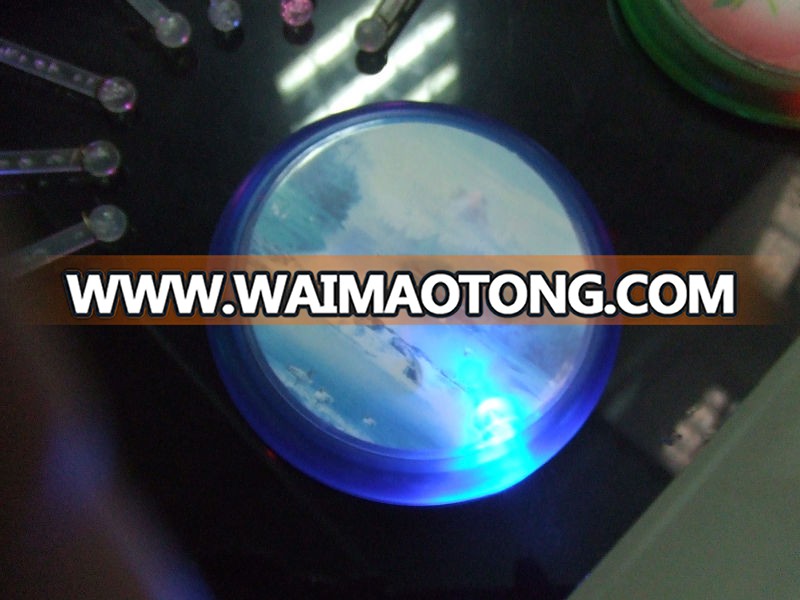 hot selling flash lamps illustrated led round coaster for party supplies