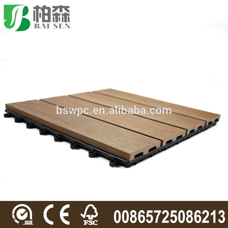 Wholesale composite co-extrusion wpc garden decking board floor tiles